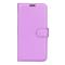  Google Pixel 10a Fodral Litchi Läder Lila - Teknikhallen.se