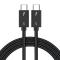  1m Thunderbolt 5 Kabel USB-C 240W 8K / 60Hz PD Svart - Teknikhallen.se
