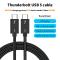  1m Thunderbolt 5 Kabel USB-C 240W 8K / 60Hz PD Svart - Teknikhallen.se