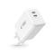 Tech-Protect Tech-Protect 45W PD 2x USB-C Väggladdare Vit - Teknikhallen.se