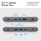 Spigen Spigen Universalt Laptop Stativ Med USB Hub Space Grey - Teknikhallen.se