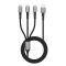 Tech-Protect Tech-Protect 1.2m 3in1 USB-C/Lightning/Micro USB Kabel Iron Grey - Teknikhallen.se