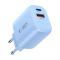 Tech-Protect Tech-Protect 30W Väggladdare PD QC3.0 USB-C / USB-A Baby Blue - Teknikhallen.se