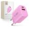Tech-Protect Tech-Protect 30W Väggladdare PD QC3.0 USB-C / USB-A Baby Pink - Teknikhallen.se