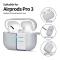 Tech-Protect Tech-Protect AirPods Pro 3 Skal Silikon Hook Crayon Grey - Teknikhallen.se
