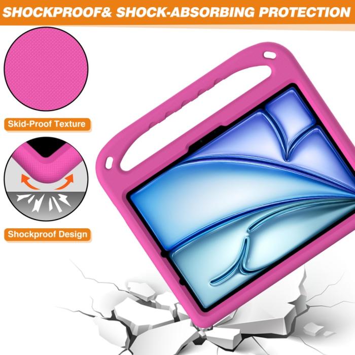 Bild 5,  iPad Pro 11 2025/2024/Air 11 2026-2024 Skal EVA Kickstand Rosa - Teknikhallen.se