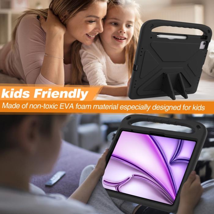 Bild 4,  iPad Pro 13 2025/2024/Air 13 2025/2024 Skal EVA Kickstand Svart - Teknikhallen.se
