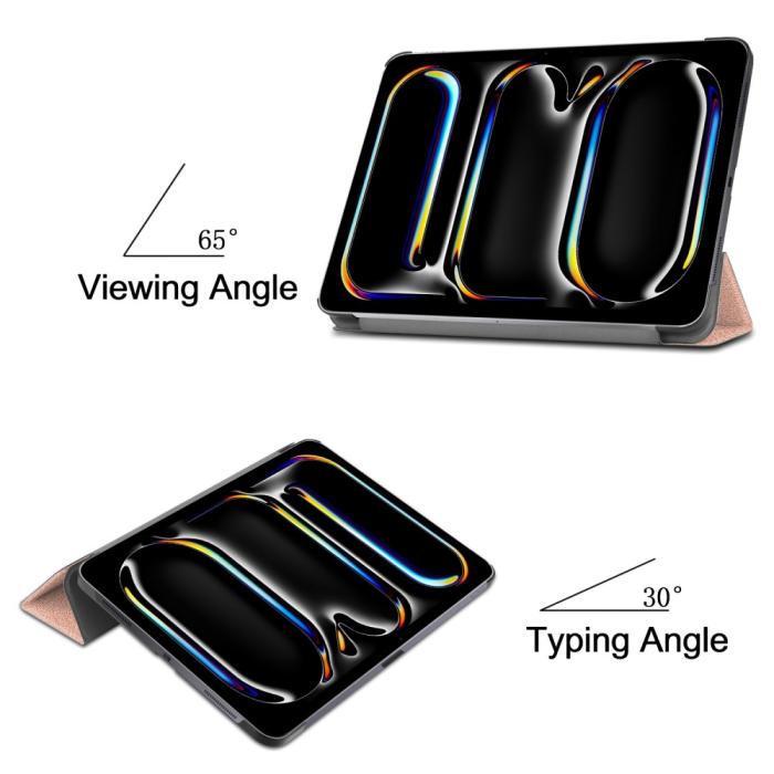 Bild 6,  iPad Pro 11 2025/2024 Fodral Tri-Fold Roséguld - Teknikhallen.se