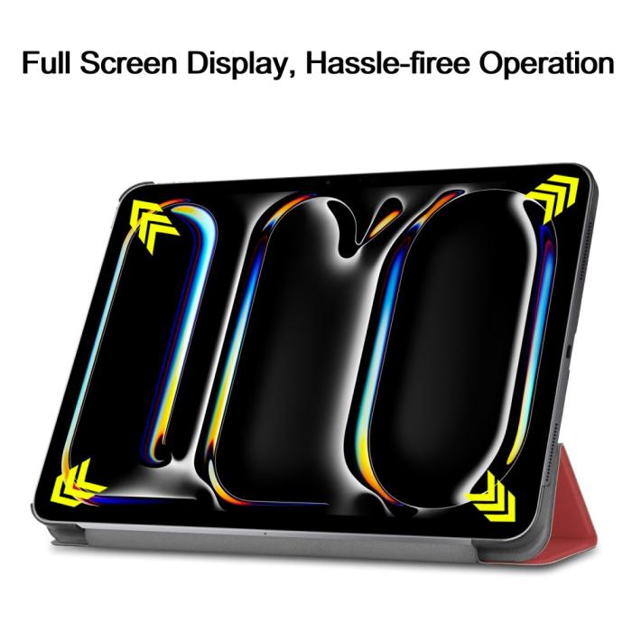 Bild 3,  iPad Pro 11 2025/2024 Fodral Tri-Fold Vinröd - Teknikhallen.se