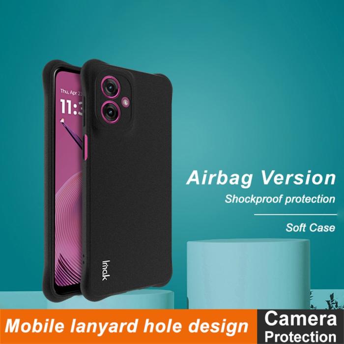 Bild 3, IMAK IMAK Motorola Moto G55 5G Skal TPU Shockproof Svart - Teknikhallen.se