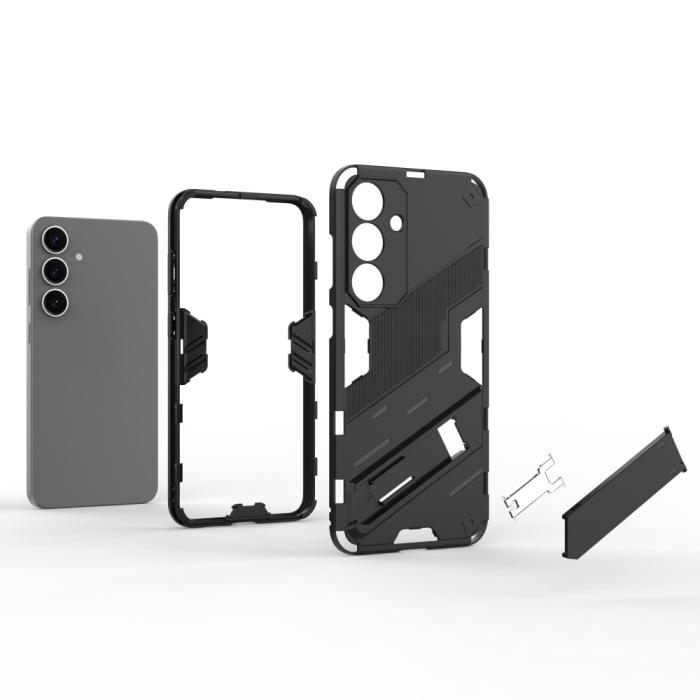 Bild 3,  Samsung Galaxy S25 Skal Kickstand Hybrid Armor Vit - Teknikhallen.se