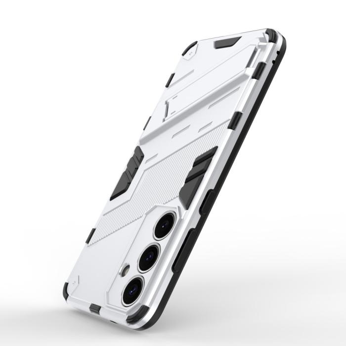 Bild 4,  Samsung Galaxy S25 Skal Kickstand Hybrid Armor Vit - Teknikhallen.se