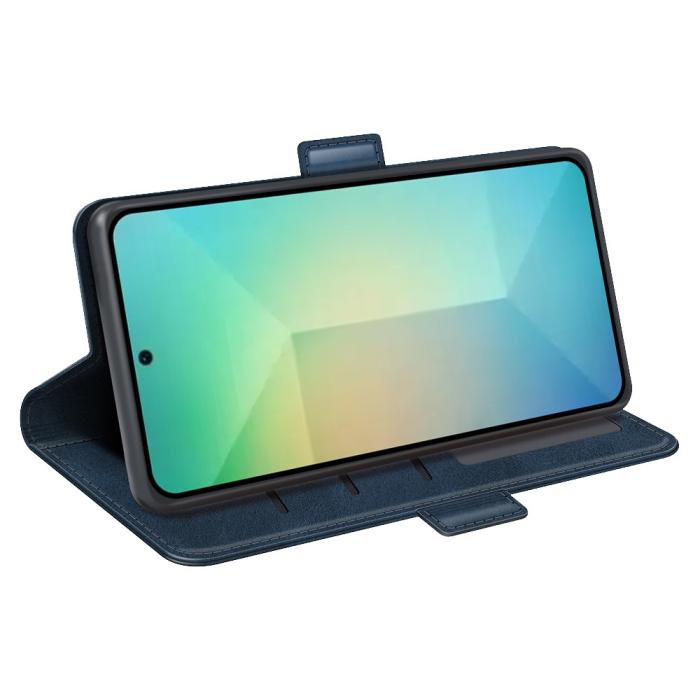 Bild 3,  Samsung Galaxy S25 Fodral Läder Blå - Teknikhallen.se