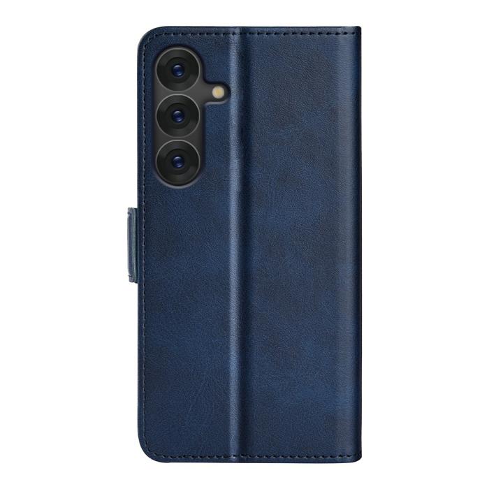 Bild 6,  Samsung Galaxy S25 Fodral Läder Blå - Teknikhallen.se