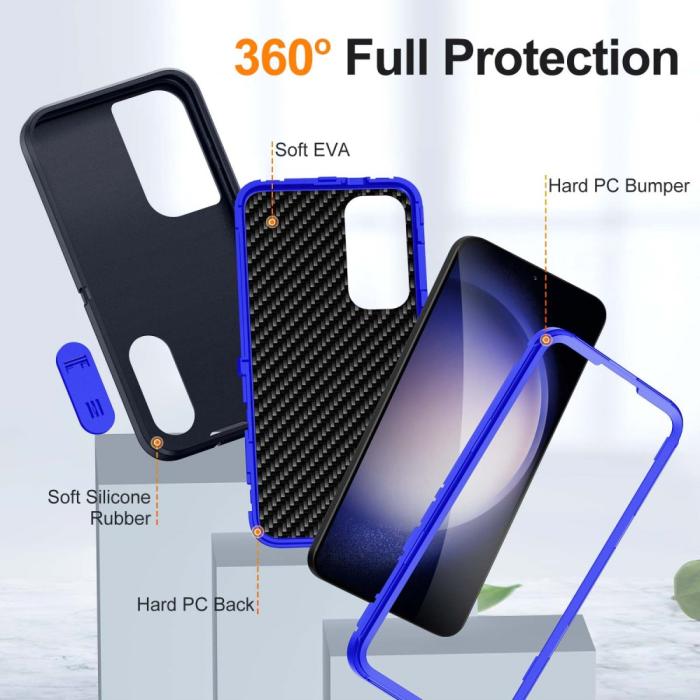 Bild 3,  Samsung Galaxy S25 Skal Extreme Hybrid Kickstand Blå - Teknikhallen.se
