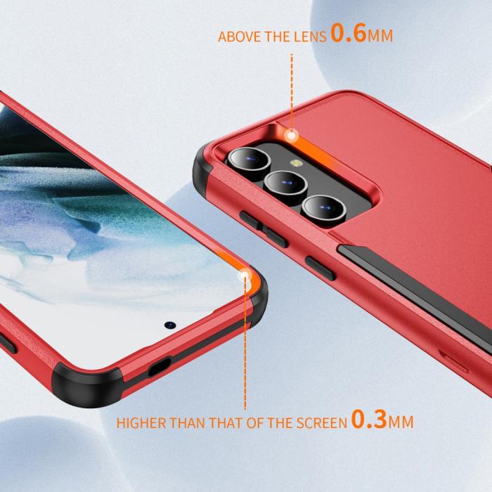 Bild 3,  Samsung Galaxy S25 Skal Extreme Shockproof Hybrid Röd - Teknikhallen.se