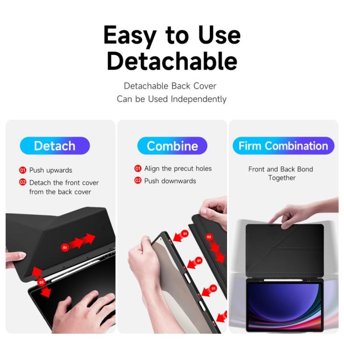 Bild 3, DUX DUCIS DUX DUCIS Galaxy Tab S10 Plus/S9 Plus/S9 FE Plus Fodral Magi - Teknikhallen.se
