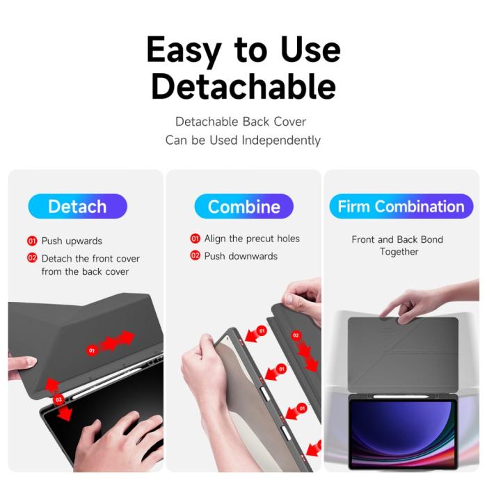 Bild 3, DUX DUCIS DUX DUCIS Galaxy Tab S10 Plus/S9 Plus/S9 FE Plus Fodral Magi - Teknikhallen.se