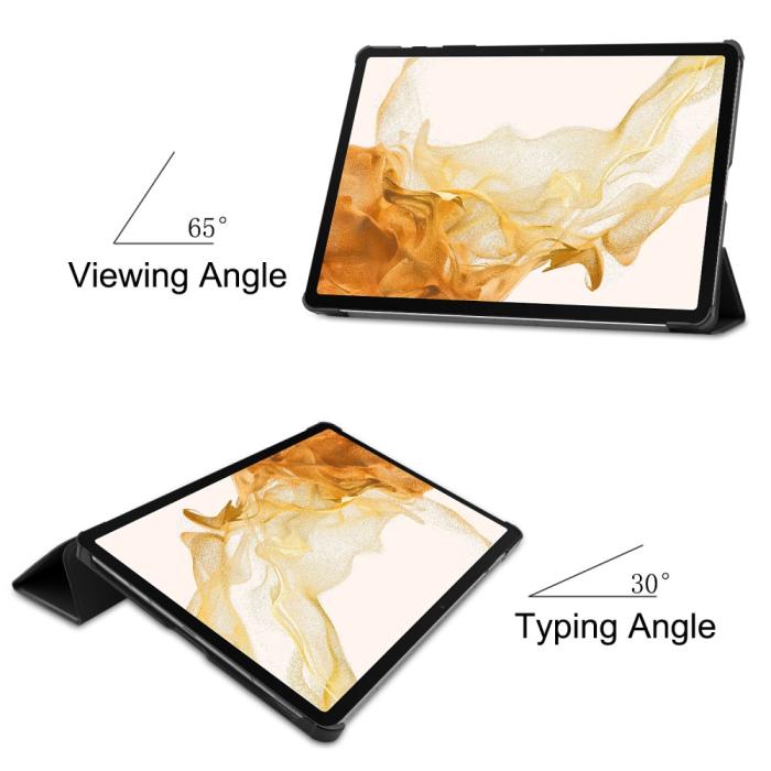 Bild 5,  Galaxy Tab S10 Plus/S9 Plus/S9 FE Plus Fodral Tri-Fold Svart - Teknikhallen.se