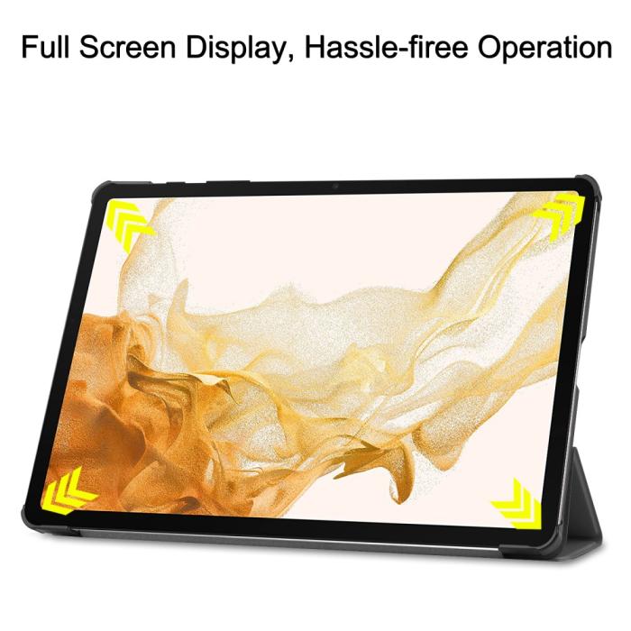 Bild 3,  Galaxy Tab S10 Plus/S9 Plus/S9 FE Plus Fodral Tri-Fold Grå - Teknikhallen.se
