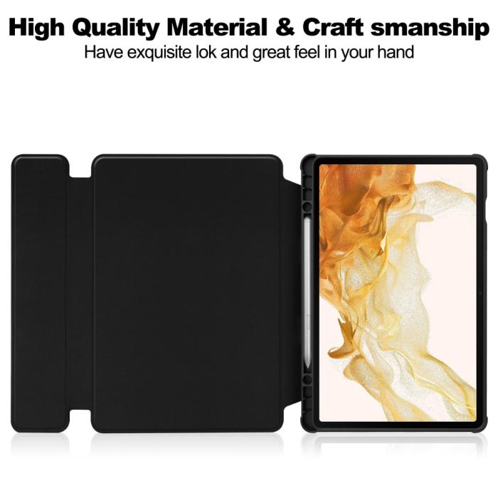 Bild 5,  Samsung Galaxy Tab S10 Plus Fodral 360° Rotation Svart - Teknikhallen.se