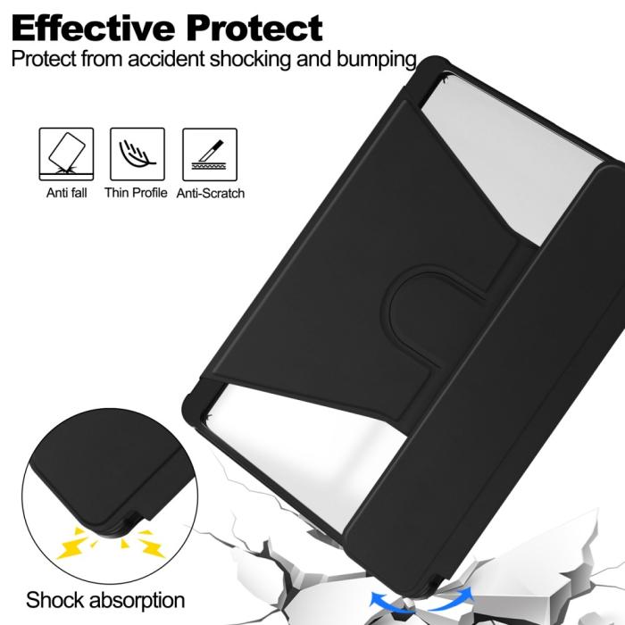 Bild 6,  Samsung Galaxy Tab S10 Plus Fodral 360° Rotation Svart - Teknikhallen.se