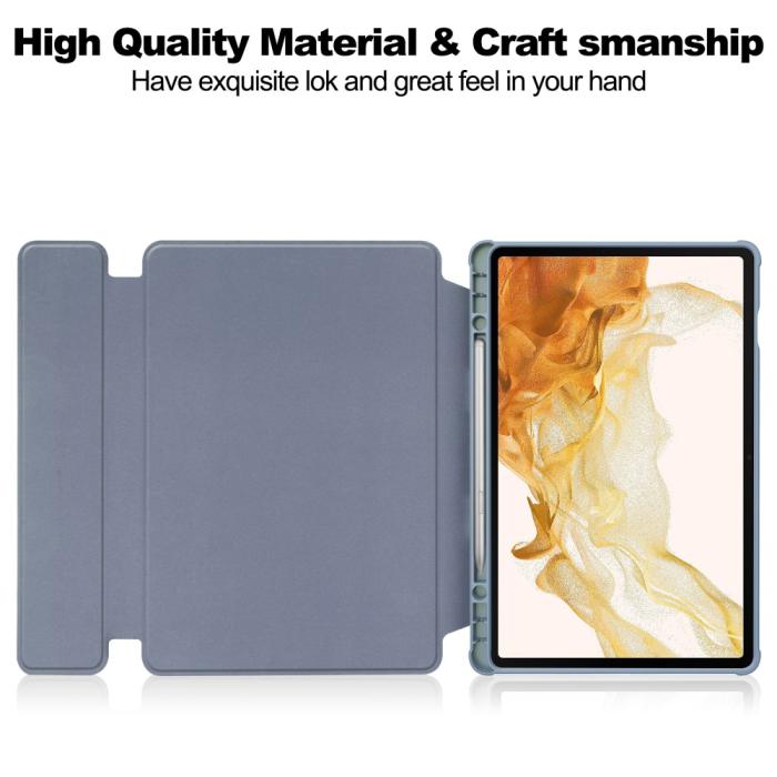 Bild 5,  Samsung Galaxy Tab S10 Plus Fodral 360° Rotation Lila - Teknikhallen.se