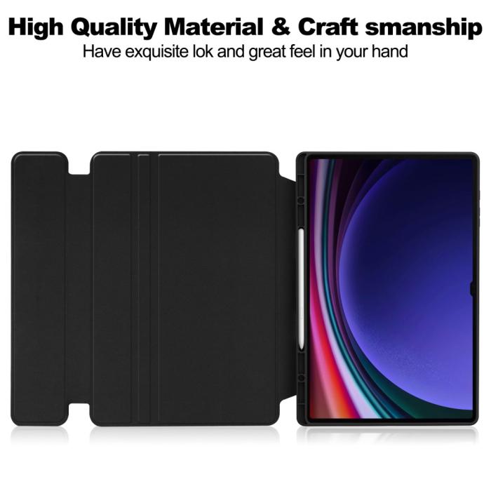 Bild 2,  Samsung Galaxy Tab S10 Ultra Fodral 360° Rotation Svart - Teknikhallen.se