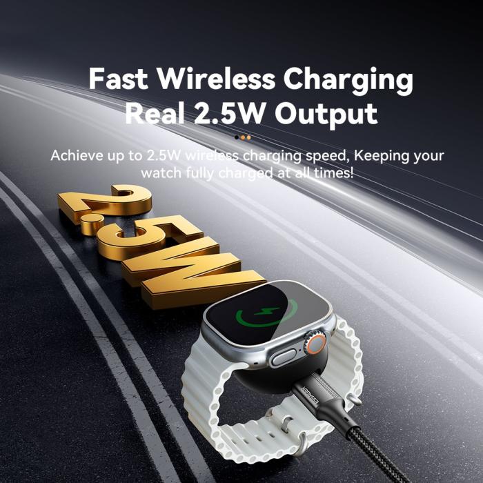 Bild 4, ESSAGER ESSAGER Apple Watch Magnetisk Trådlös Laddare Slim USB-C - Teknikhallen.se