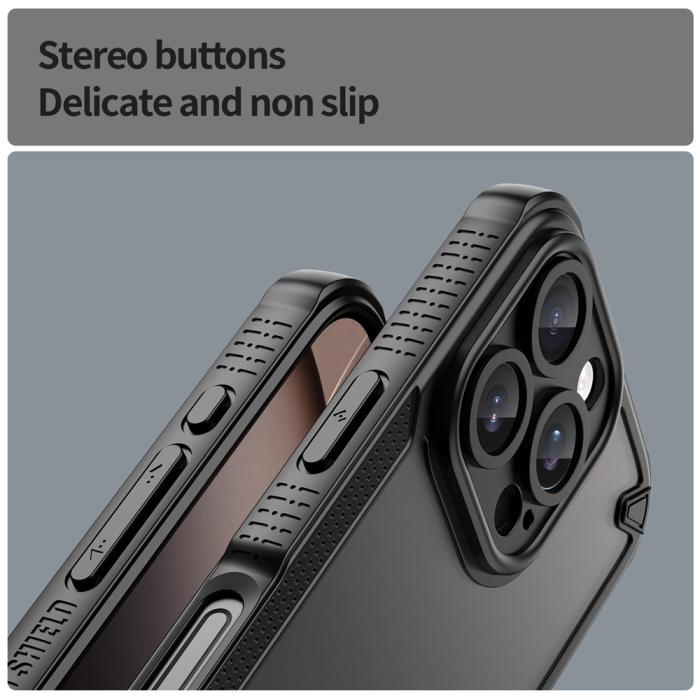 Bild 6,  iPhone 16 Pro Skal Frosted Armor Series Svart - Teknikhallen.se