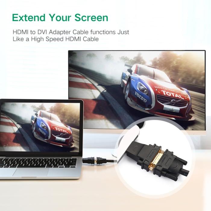 Bild 4, UGREEN UGREEN HD HDMI - DVI 24+5 Adapter - Teknikhallen.se