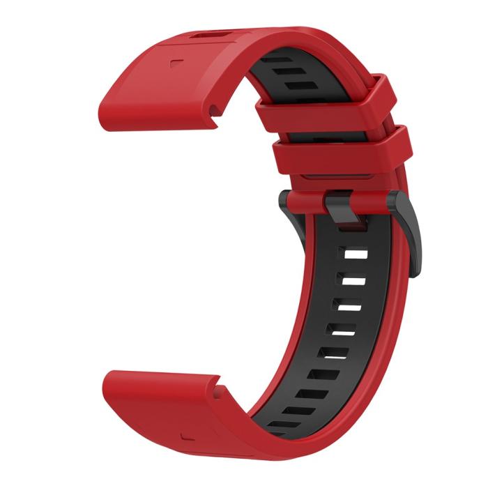 Bild 3,  Garmin Fenix 22 mm Armband Quick Release Silikon Röd - Teknikhallen.se