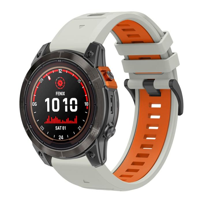 Bild 4,  Garmin Fenix 26 mm Armband Quick Release Silikon Grå - Teknikhallen.se