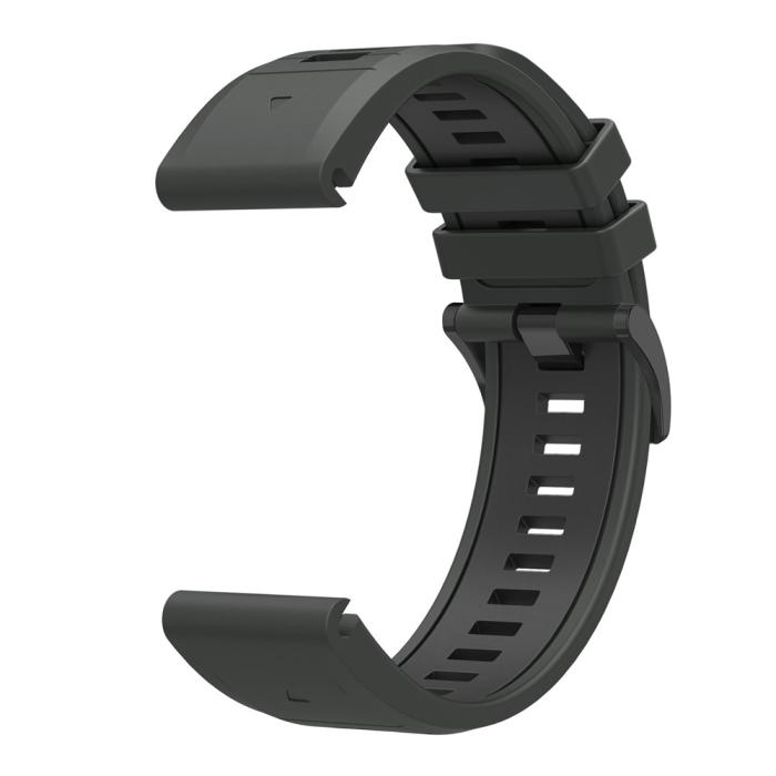 Bild 3,  Garmin Fenix 26 mm Armband Quick Release Silikon Grå - Teknikhallen.se
