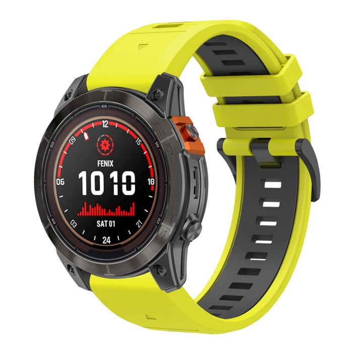 Bild 4,  Garmin Fenix 26 mm Armband Quick Release Silikon Grön - Teknikhallen.se