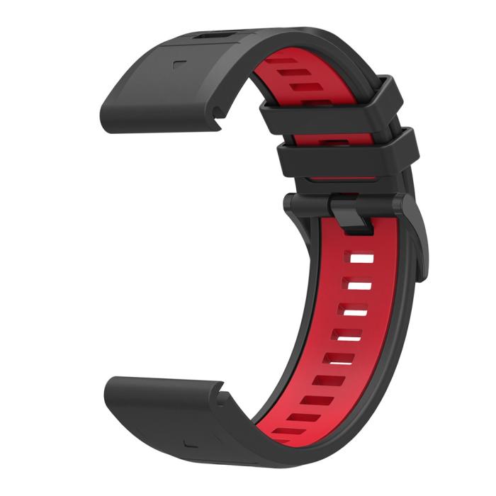 Bild 3,  Garmin Fenix 26 mm Armband Quick Release Silikon Svart - Teknikhallen.se