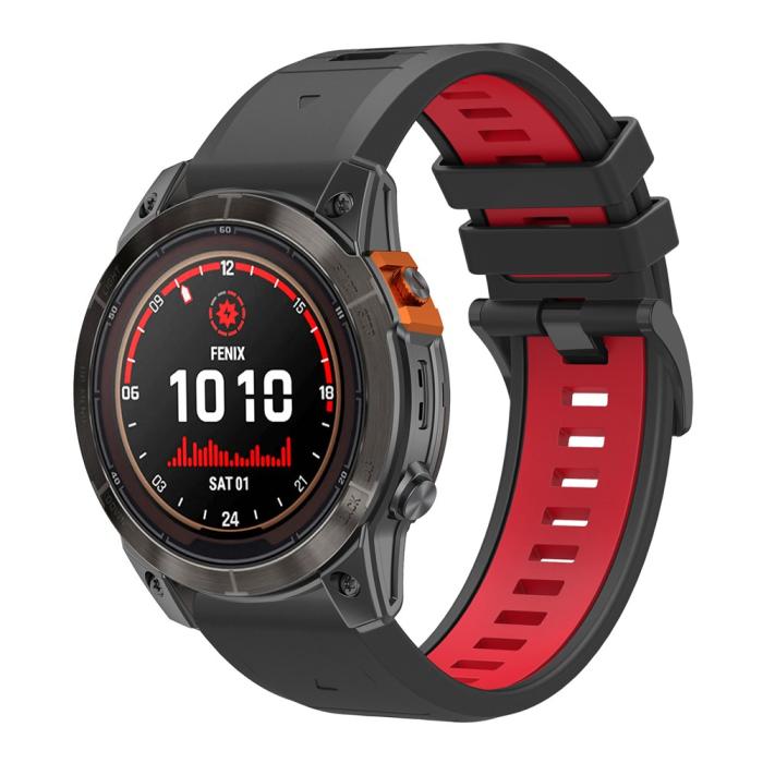Bild 4,  Garmin Fenix 26 mm Armband Quick Release Silikon Svart - Teknikhallen.se