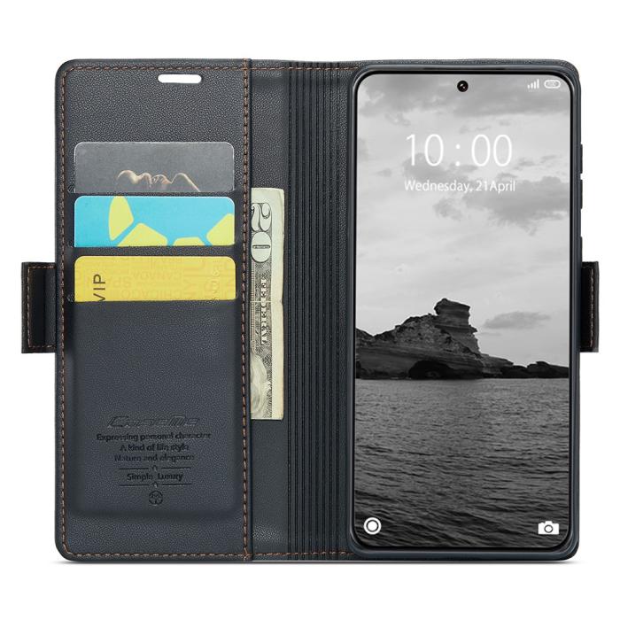 Bild 2, CASEME CASEME Xiaomi 14 Ultra Fodral Läder RFID Svart - Teknikhallen.se