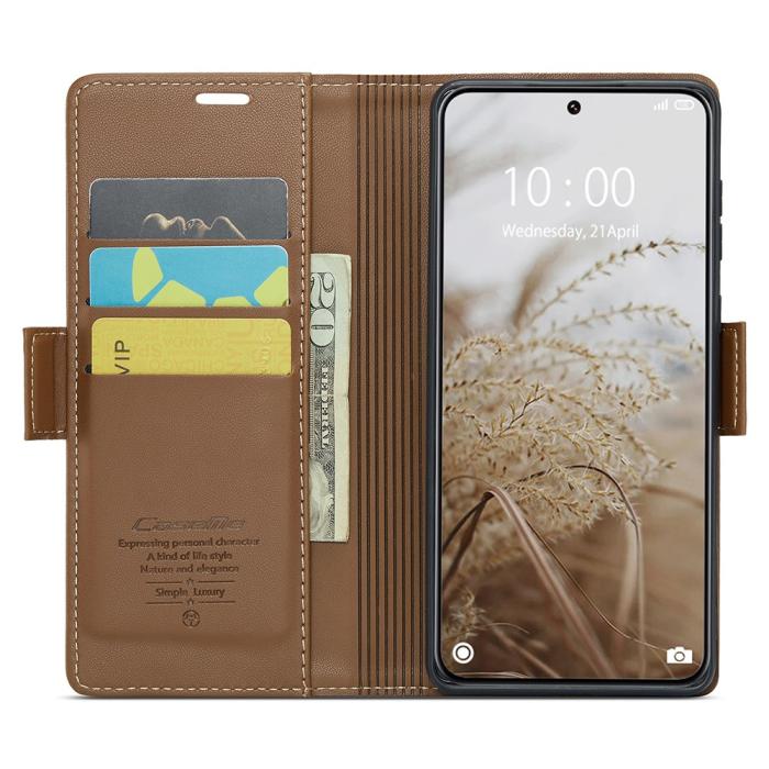 Bild 2, CASEME CASEME Xiaomi 14 Ultra Fodral Läder RFID Brun - Teknikhallen.se