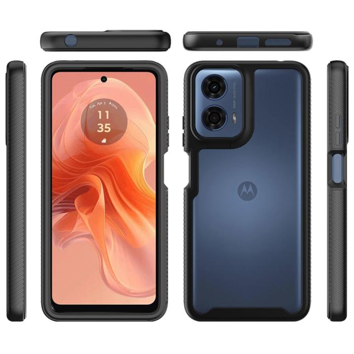 Bild 3,  Motorola Moto G24 4G/G04 4G Skal 360 Hybrid Svart - Teknikhallen.se