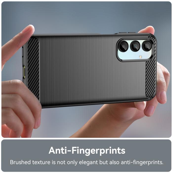 Bild 6,  Samsung Galaxy A16 Skal Borstad Stål Svart - Teknikhallen.se