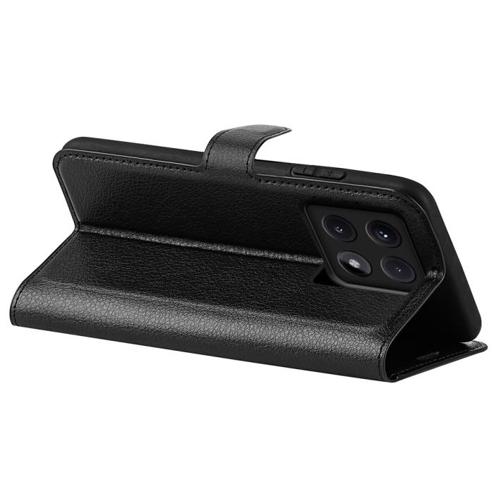 Bild 4,  Xiaomi 14T Fodral Litchi Läder Svart - Teknikhallen.se