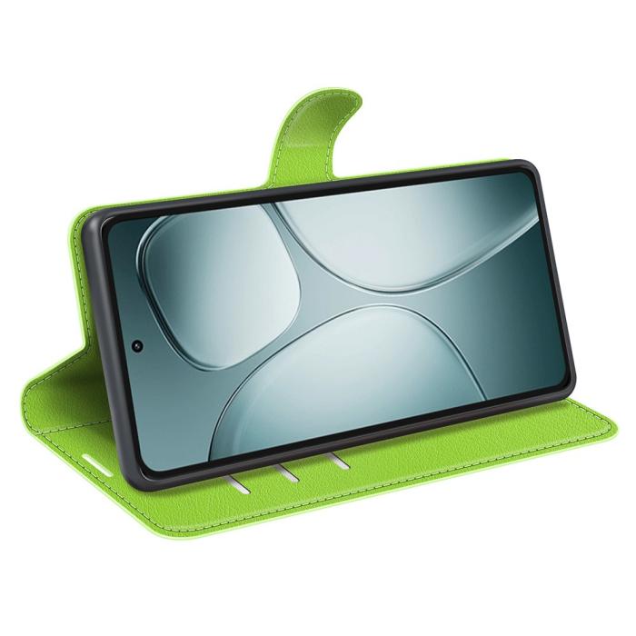 Bild 3,  Xiaomi 14T Fodral Litchi Läder Grön - Teknikhallen.se