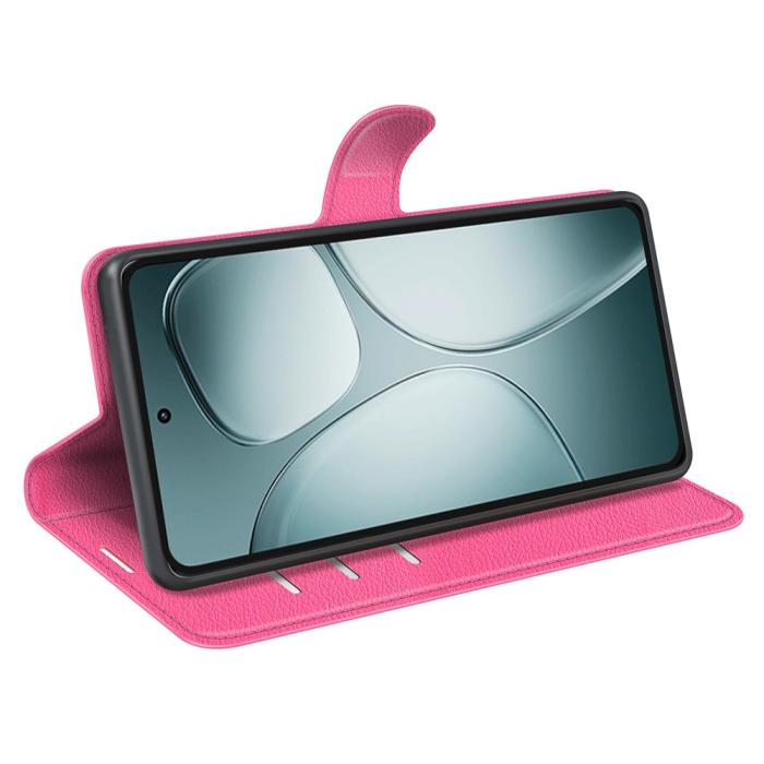 Bild 3,  Xiaomi 14T Fodral Litchi Läder Rosa - Teknikhallen.se