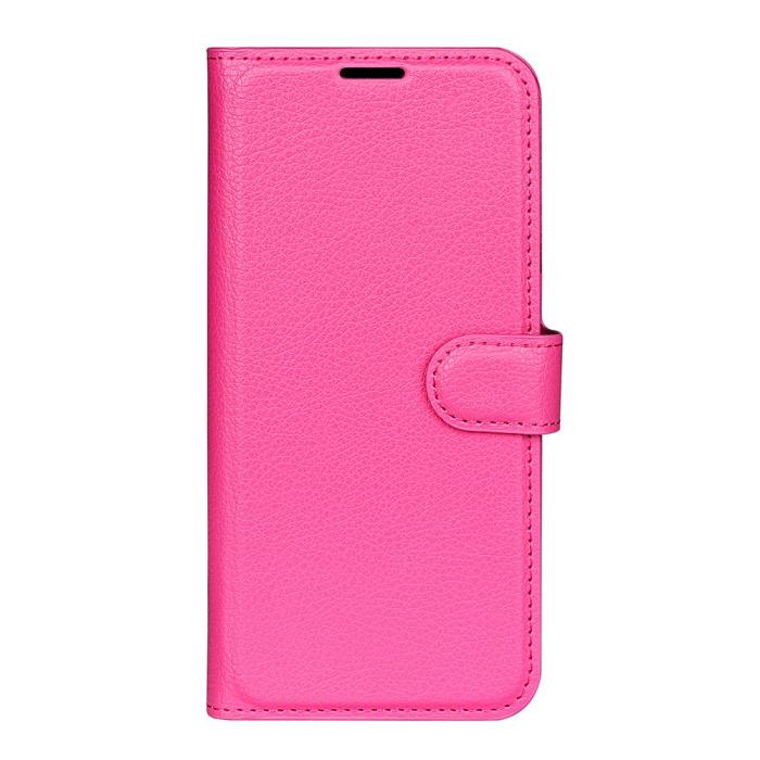 Bild 5,  Xiaomi 14T Fodral Litchi Läder Rosa - Teknikhallen.se