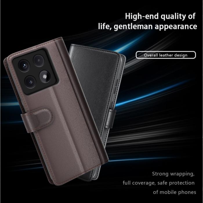 Bild 4,  Xiaomi 14T Pro Fodral Premium Äkta Läder Svart - Teknikhallen.se
