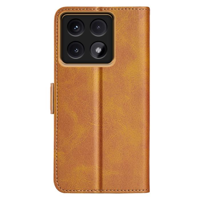 Bild 6,  Xiaomi 14T Pro Plånboksfodral Läder Gul - Teknikhallen.se
