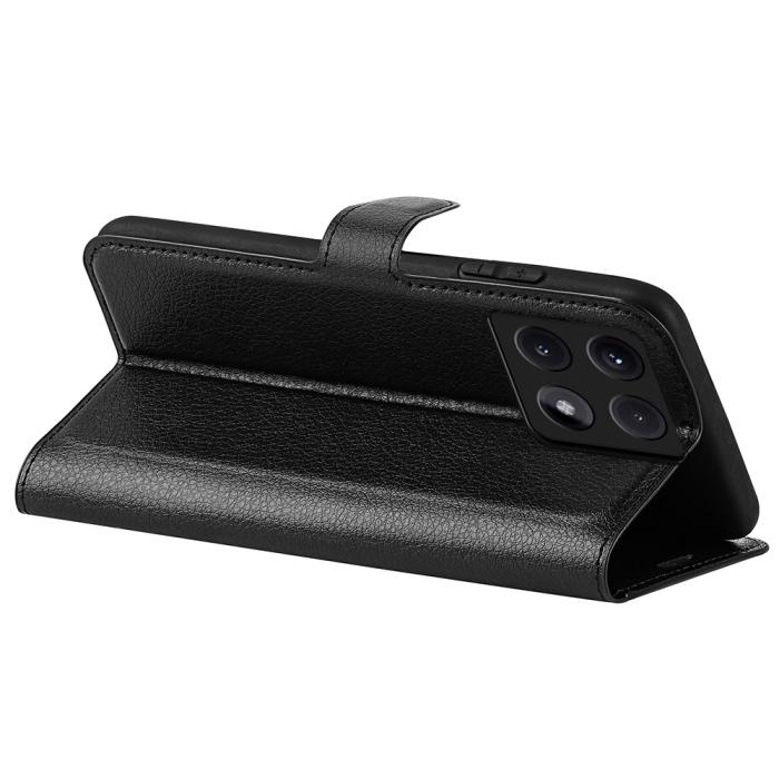 Bild 4,  Xiaomi 14T Pro Fodral Litchi Läder Svart - Teknikhallen.se