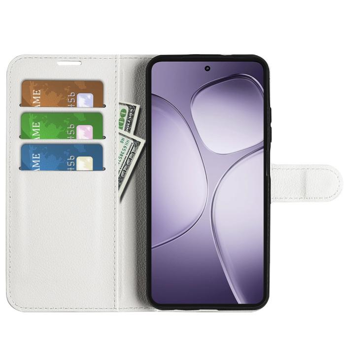 Bild 2,  Xiaomi 14T Pro Fodral Litchi Läder Vit - Teknikhallen.se