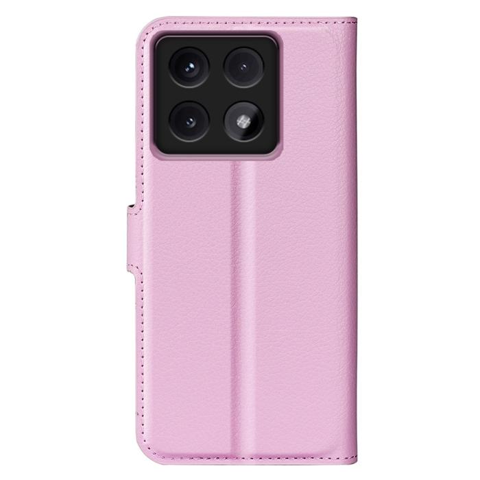 Bild 6,  Xiaomi 14T Pro Fodral Litchi Läder Ljus Rosa - Teknikhallen.se